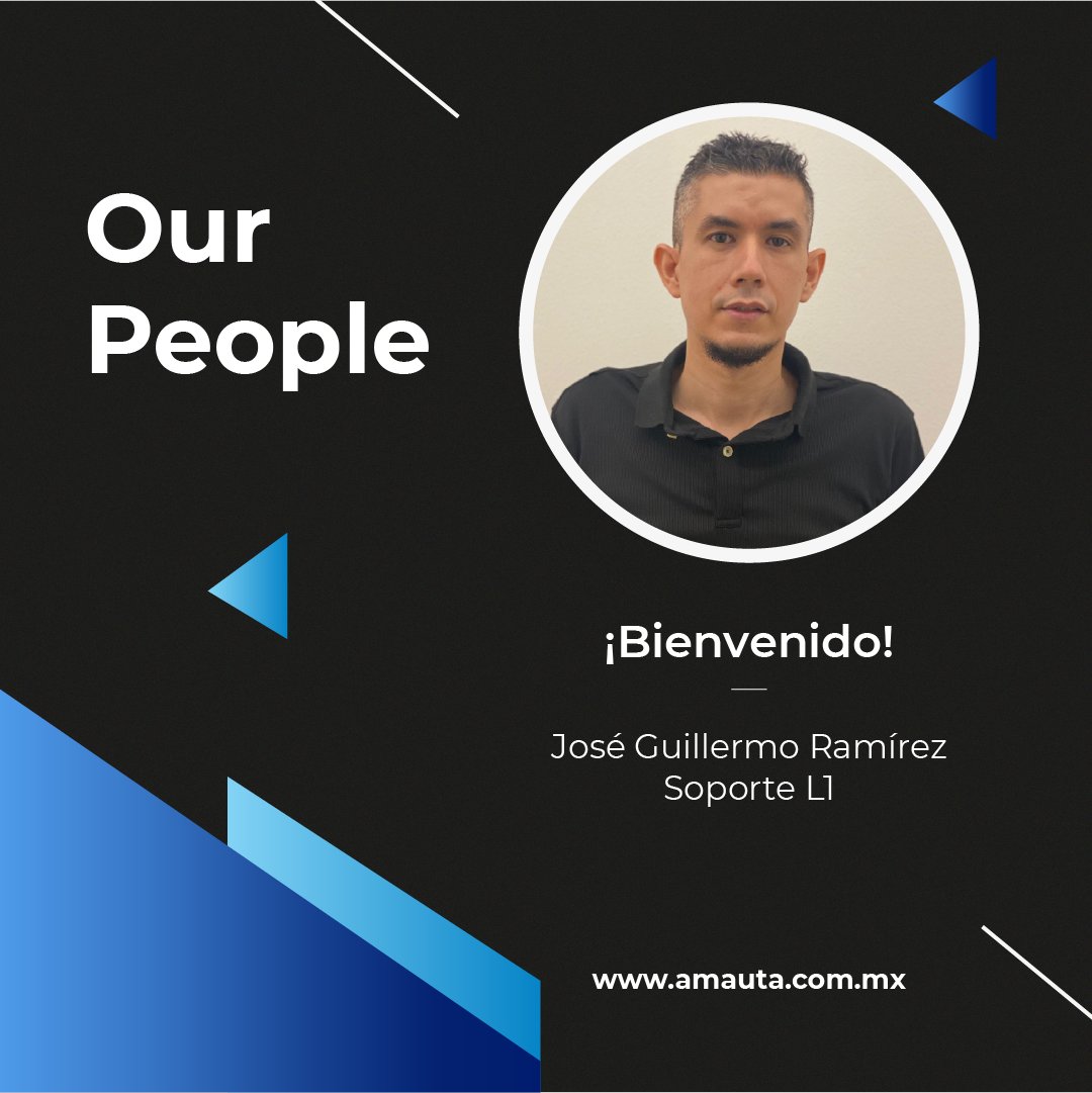 AmautaSolutions's tweet photo. ¡Conoce al equipo dentro y fuera de Amauta! 💪🏻🙌🏻

¿Estás interesado en vacantes dentro del área de TI? Comunícate directamente con el líder de recursos humanos y mantente informado de las vacantes publicadas vía LinkedIn.

📩 fernanda.zertuche@amauta.com.mx https://t.co/NsysSw4eXk
