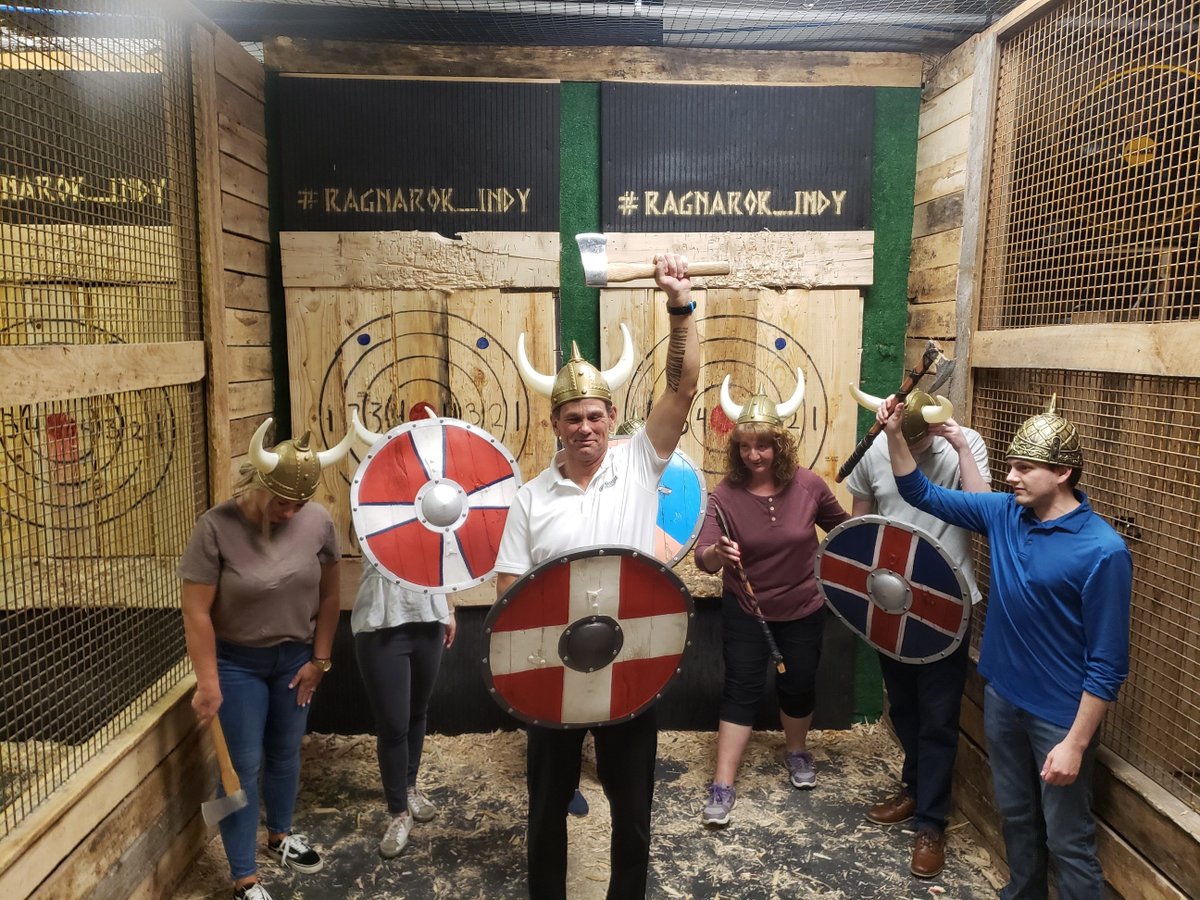 alerdingcpa's tweet photo. There's nothing like axe throwing to bond a team! The tax team took a trip to Ragnarok Axe Throwing in Indianapolis to spend some quality time together this week. https://t.co/Ep2mUErS3n