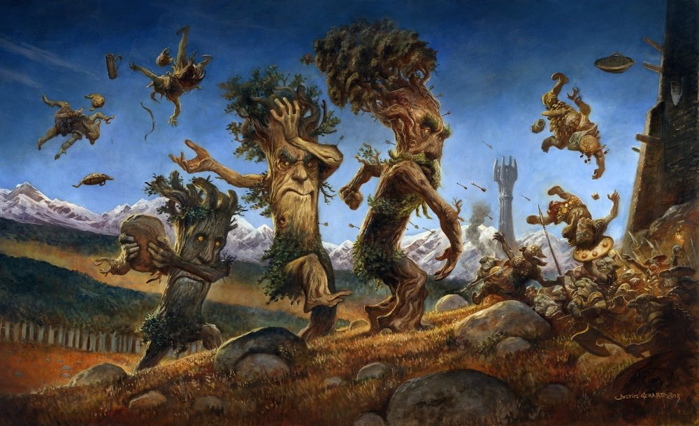 TheArtofArda's tweet photo. Ents Marching on Orthanc - Justin Gerard https://t.co/wImo46QopH