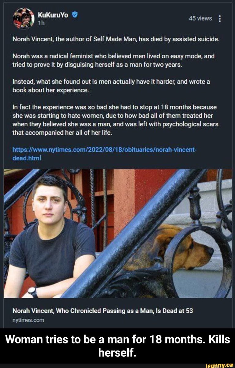 zakmuzak's tweet photo. I'll give a feminist credit when its due

She walked in our shoes, and honestly chronicled it https://t.co/uoR1uAJaM6