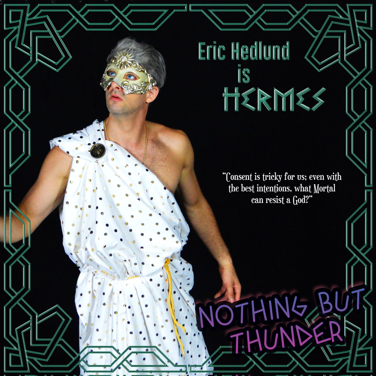 kingduncan42's tweet photo. Another #NothingButThunder #CharacterPortrait featuring @EricDHedlund as Hermes! Eric is actually playing THREE rรดles in the production, so you'll get three of him this week! #WeekOfEric
https://t.co/Mio5kXZ97H for all the info! https://t.co/EQQncqDAsm