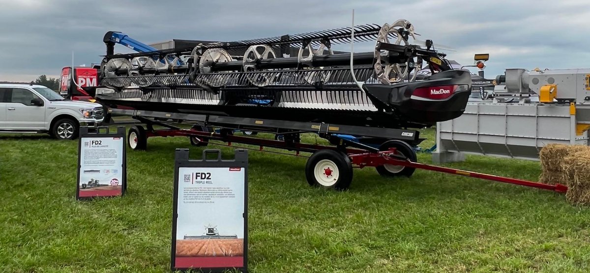 MacDon's tweet photo. It's the opening day of #ExpoChamps in St. Liboire, QC! Find us today until Thursday at booth F-050! #ExpoChamps2022 https://t.co/eiVu21Dx3z