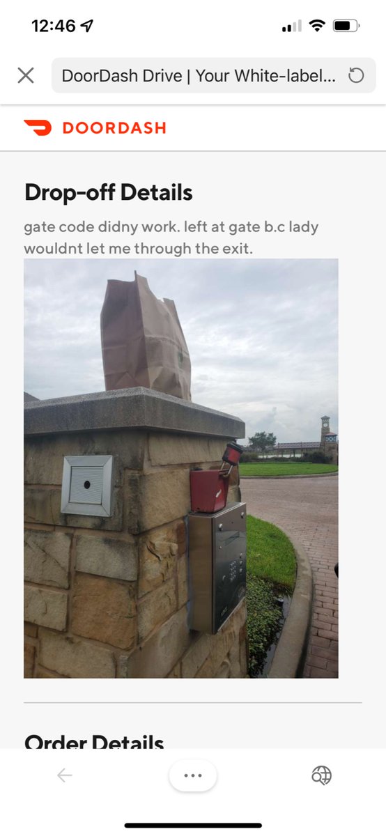 Are you freaking kidding me <a href="/DoorDash/">DoorDash</a>? I left the gate code in the dasher’s directions and gave it to her when she called. When I drove down to the gate, my lunch had been stolen!