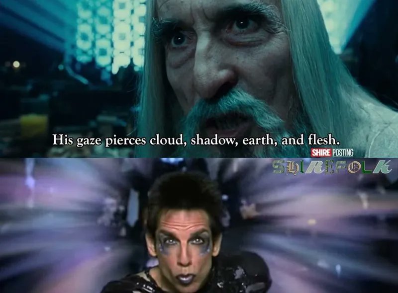 BeholdersEyePod's tweet photo. #tolkientuesday #lotr #tolkienmemes #lotrmemes #dnd #zoolander #saruman https://t.co/ciR88Wvjaa
