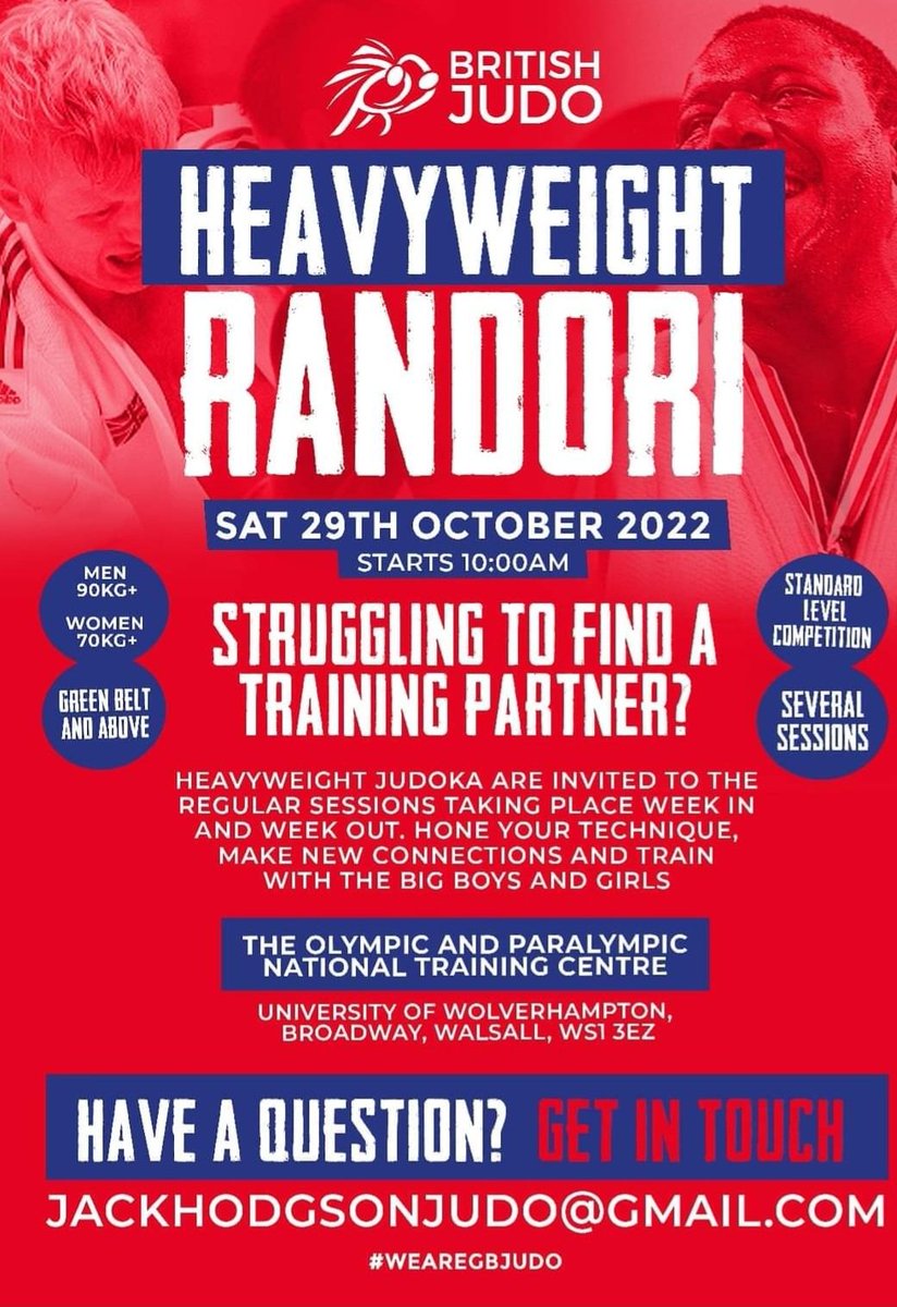 Calling all heavyweight judoka! #judo #heavyweight #walsall <a href="/BritishJudo/">#WeAreGBJudo🇬🇧🥋</a>