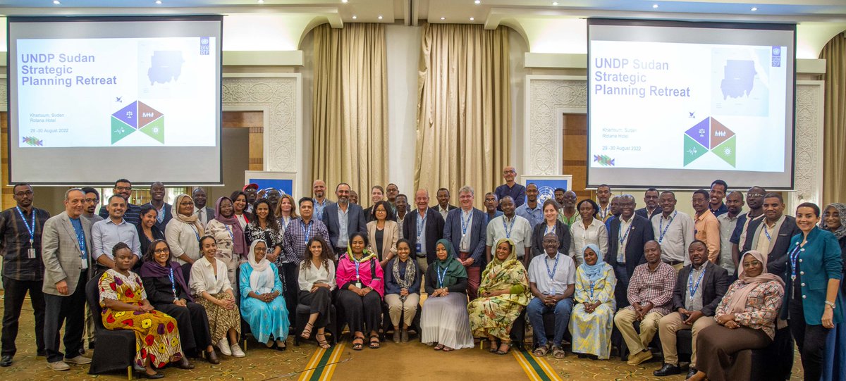 SlobodanTadic's tweet photo. Great atmosfere @UNDP_Sudan Strategic Planing Retreat. Bringing 🇸🇩 11 #FieldOffices &amp; #Khartoum team, linking with @UNDPArabStates to discuss #EmergencyResponse #ABD #HDPNexus #CommunityStabilization &amp; #Peace in #Sudan context. Proud of the #UNDP Team 😍 #TogetherForSudan 🇸🇩 https://t.co/SjG99kNUR1
