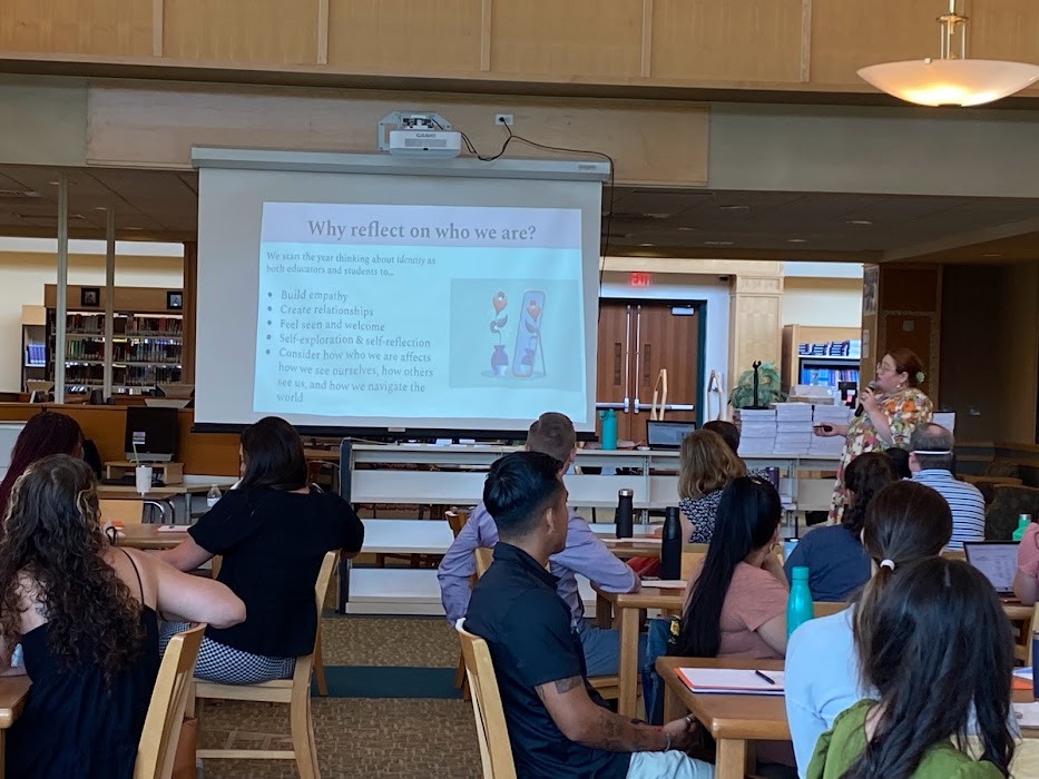 New Teacher Orientation has been full w/info for 1st, 2nd and 3rd yr teachers. Sarah Silverman &amp; Kimberly Omoloju co-planned a session for new teachers on identity, belonging, and the history of schooling, complimenting their Seeking Educational Equity and Diversity (SEED) work.