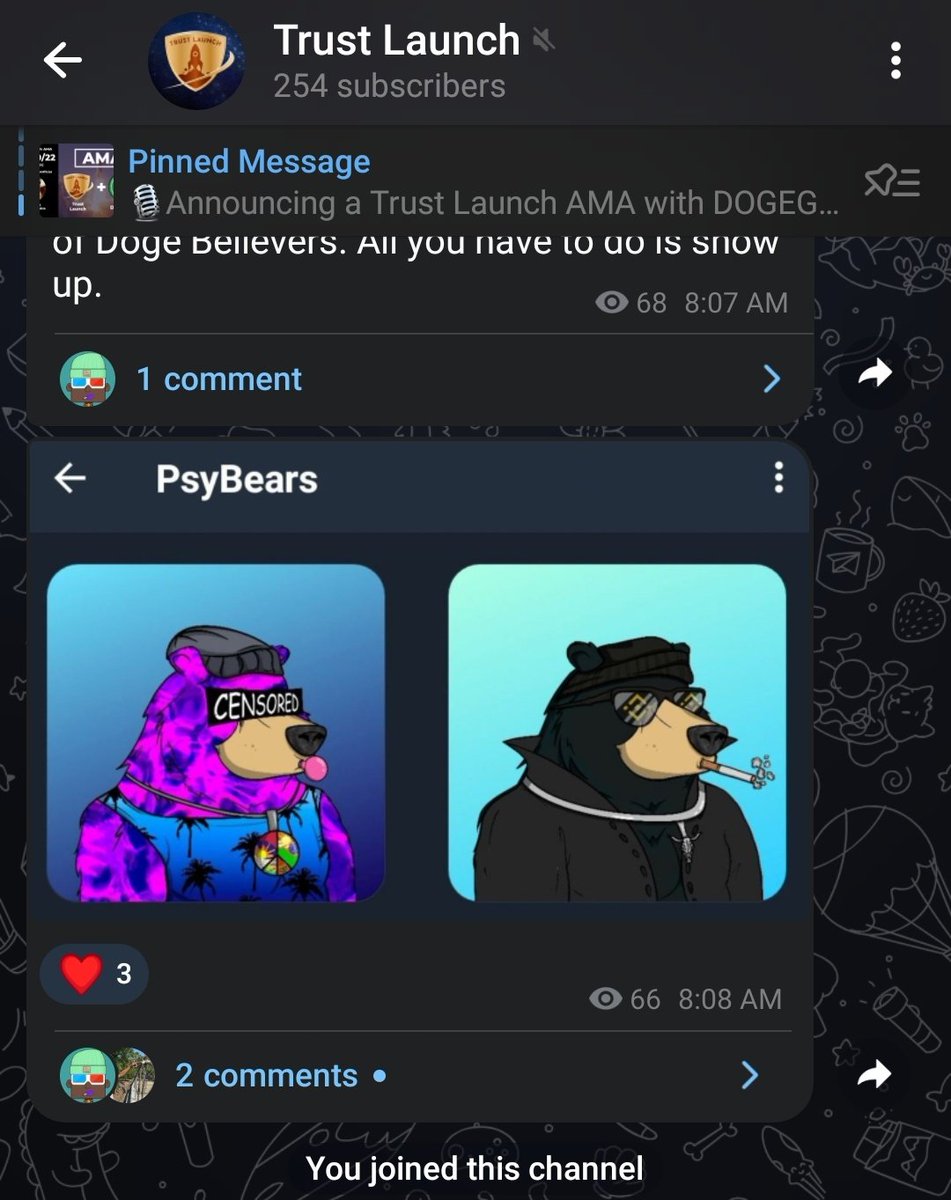 DogeGod_token's tweet photo. Please join #DogeGod #Telegram here  https://t.co/PmKyZgPzrM for your chance to win one of 2 @PSYBULLS_NFT #Psybears. https://t.co/pZDl40ycIY