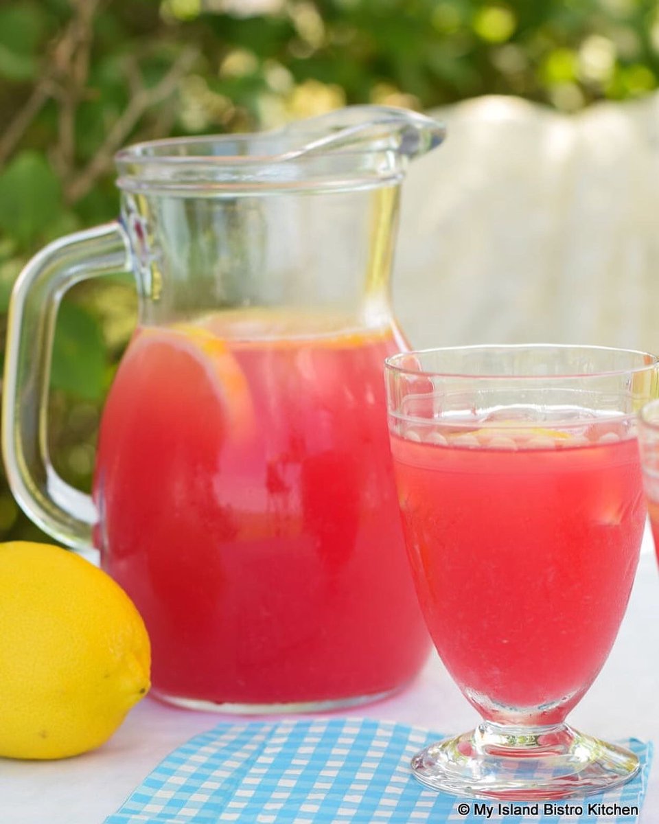 bamayhew's tweet photo. This is what my afternoon currently looks like. Rhubarb Peach Lemonade for a hot 29C #pei summer day. Recipe on my website: https://t.co/CtiA5KK9yb #summerdrinks #lemonade #summersipper https://t.co/PdS3SopSBG