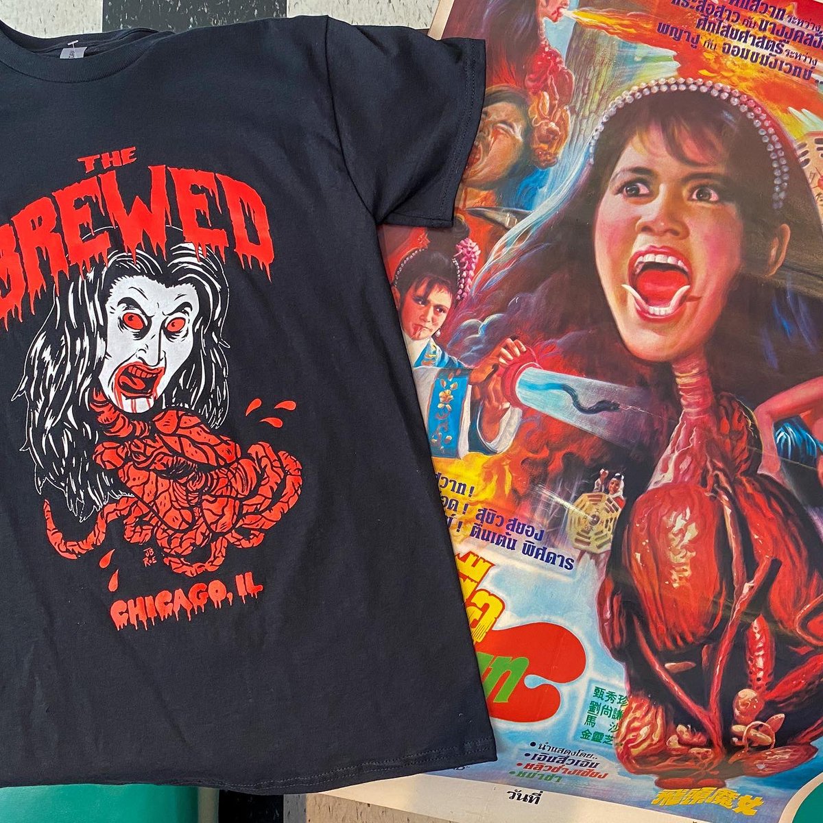 thebrewedcoffee's tweet image. Our “Mystics in Bali” tee is here! Designed by @mortcrimpjr and printed by @ModestMerch . Come and get it!