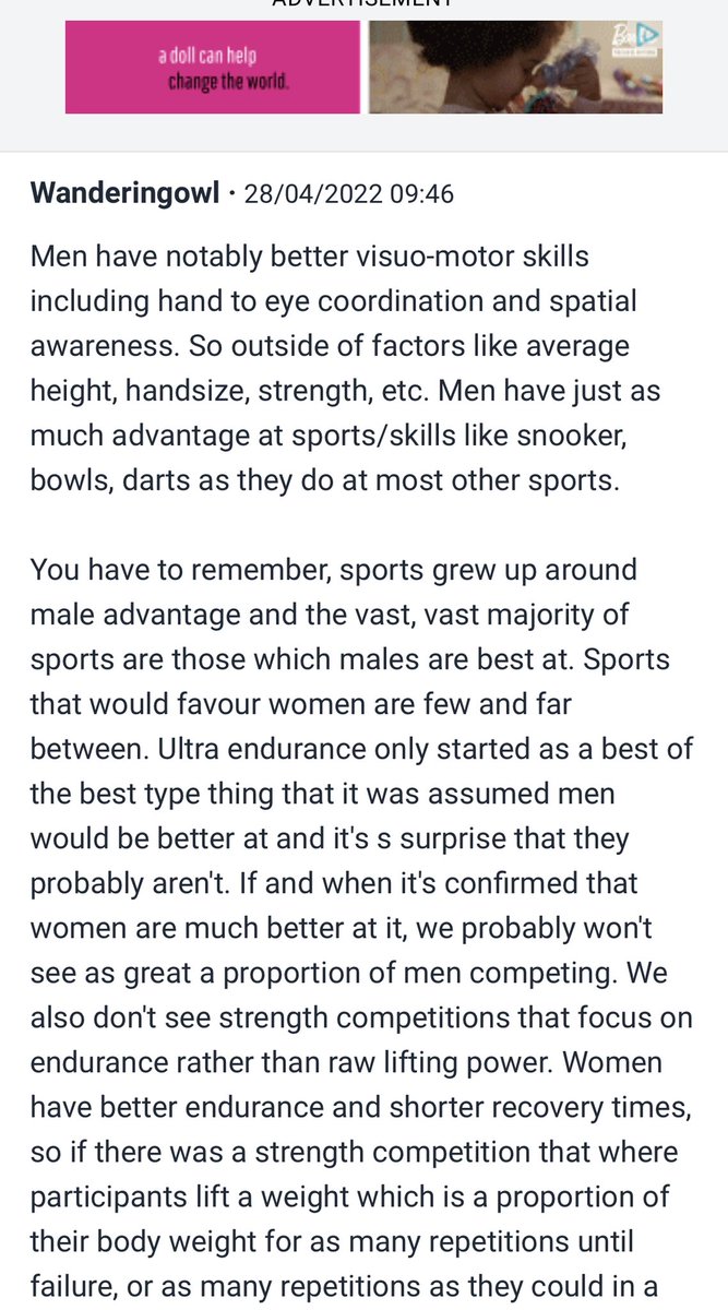 IndiaWilloughby's tweet photo. Terf HQ is tying itself in knots tonight - about snooker.
Usually, Gender Crits are adamant there’s no such thing as a male and female brain.
Tonight though, because someone has won a snooker comp - there is! #MoveTheGoalposts https://t.co/fwjXXuIbrn