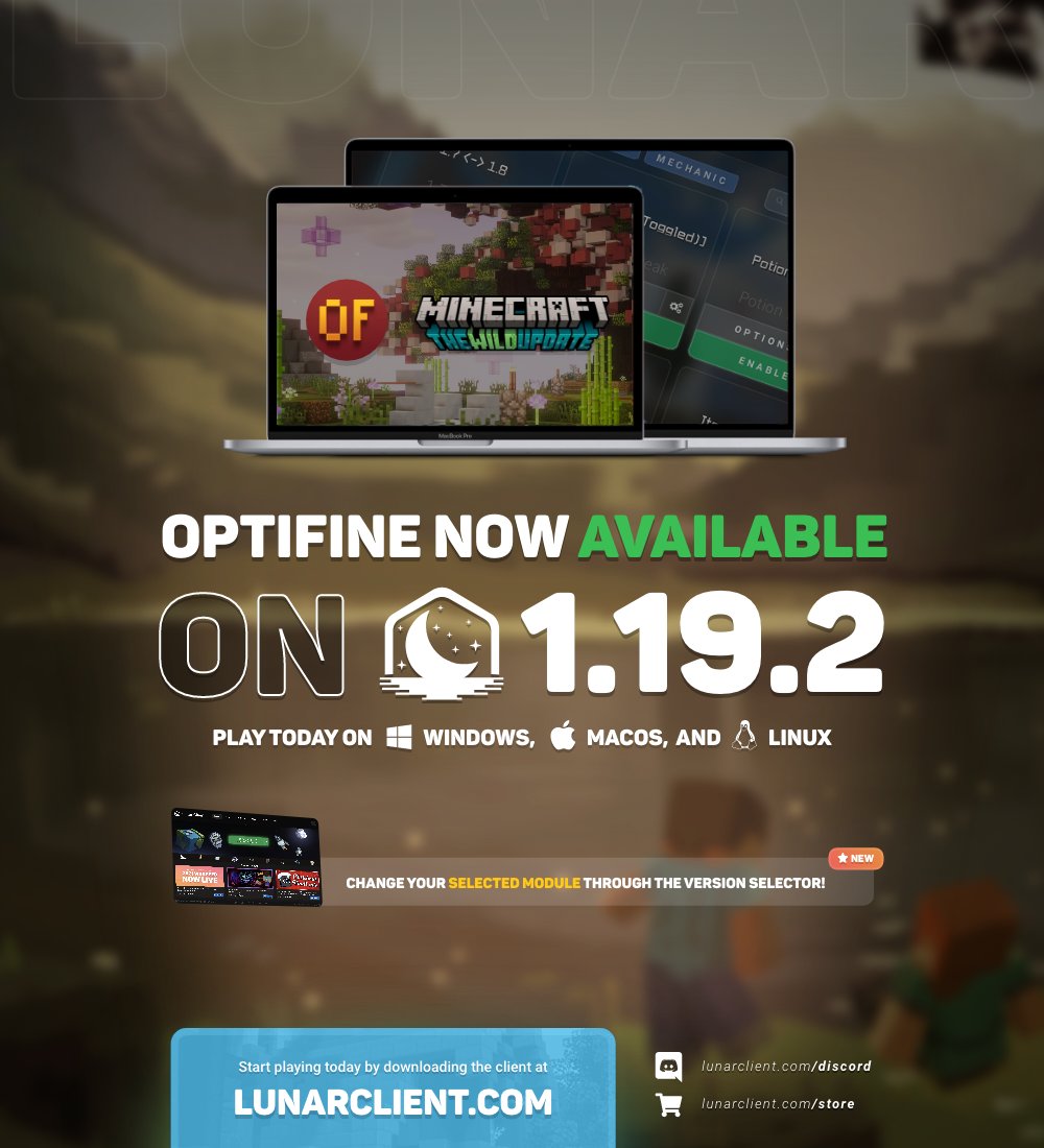 Lunar Client on Twitter "In case you missed it OptiFine is available