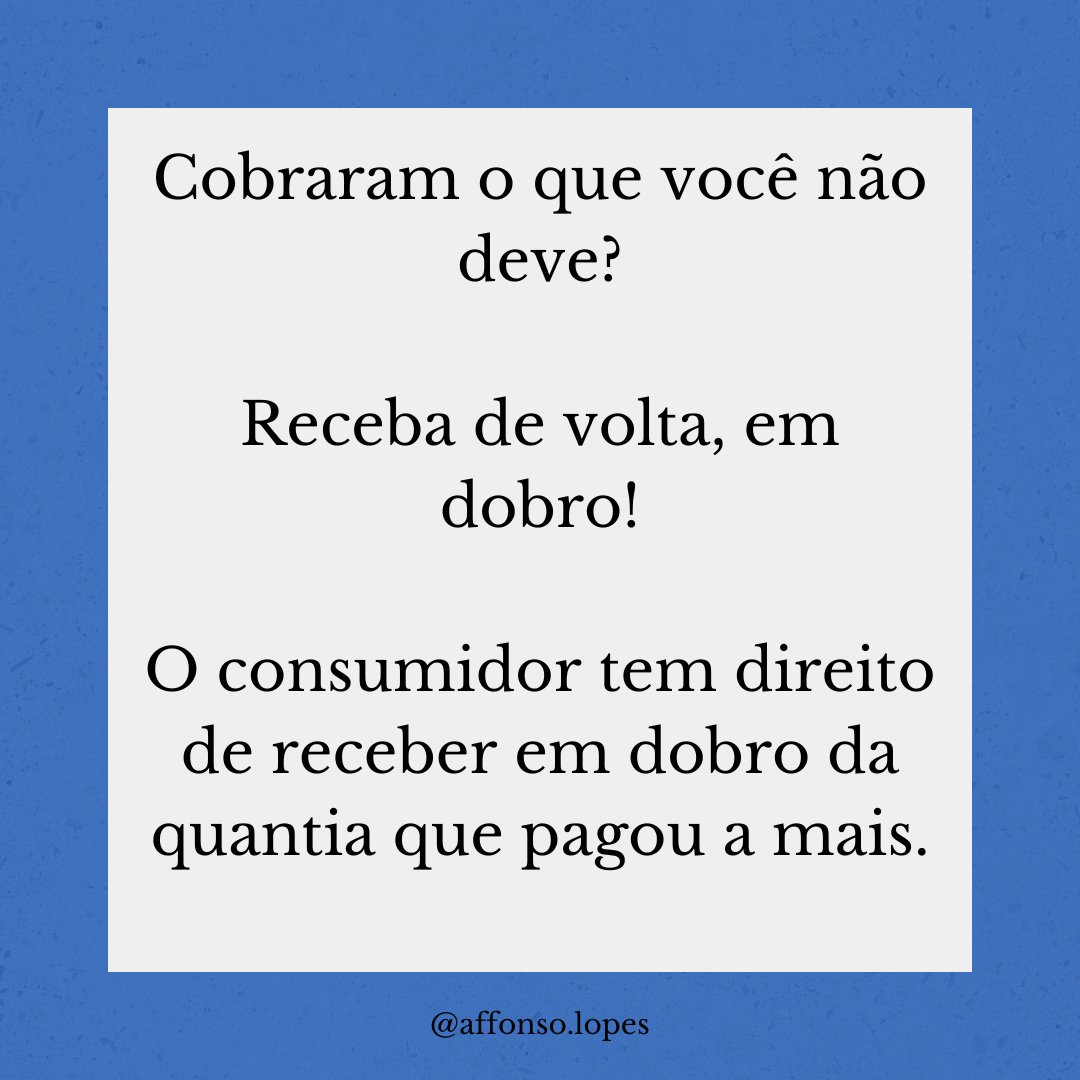 affonsopaulo's tweet photo. #codigodedefesadoconsumidor #direitodoconsumidor #cobrancaindevida https://t.co/eDQa7wyaIW
