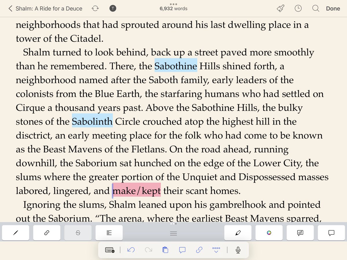 jDeanRandall's tweet photo. Ah, the difference between “make” and “kept”… #language #WritingCommunity #authors #novels #WorkingHere https://t.co/LAF5XyLPMr