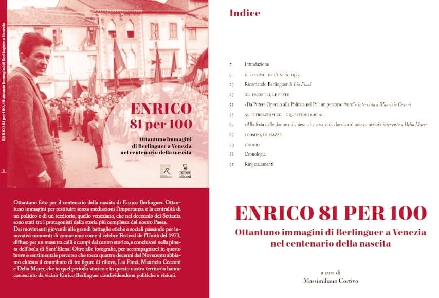 FR2007venezia's tweet photo. Da #domani è disponibile la pubblicazione su #Berlinguer e #Venezia. Con gli interventi di #LiaFinzi #DeliaMurer #MaurizioCecconi. Grazie a @macortivo. Nei prossimi giorni le presentazioni. Vi aspettiamo! @eberlinguer @BBerlinguer @FerraroLuciano @claudiaforna @dferrazza @PMolena https://t.co/gP8XUo9rZh