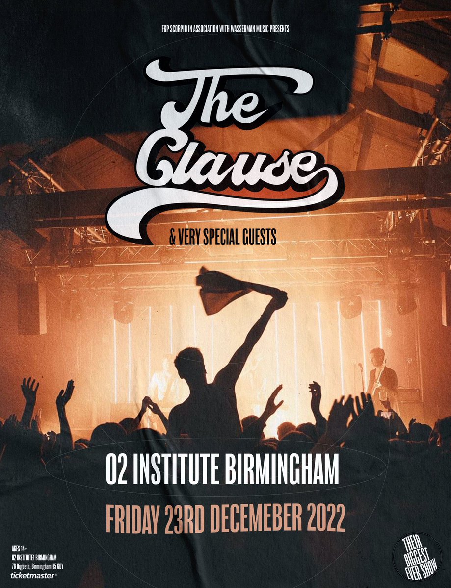 🎸 EP!C GIG 🎸

We’ve been big fans of <a href="/theclauseuk/">THE CLAUSE</a> for some time so we’re thrilled to hear they’ll be playing <a href="/O2InstituteBham/">O2 Institute Birmingham</a> in December - their biggest headline show yet. 

It’s going to be some night! 🙌
