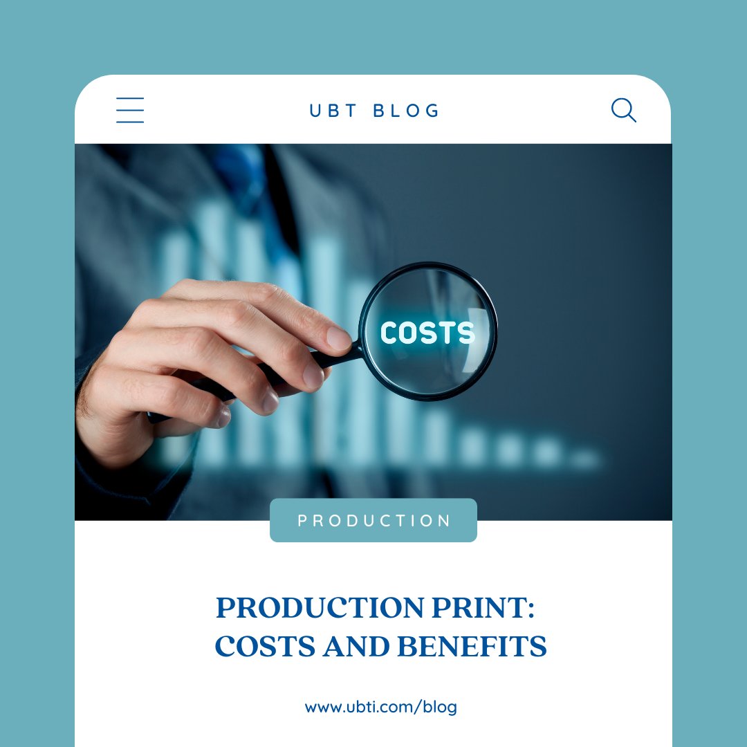 UBTI's tweet photo. Interested in finding out how you can create cost savings and benefit from in-house production printing?  Reach out to us today for an assessment! https://t.co/nRZpTWMAyx

Find out more: https://t.co/WJz5Ik4h5L

#productionprinter #costreduction #benefits https://t.co/NV8PTdlUq3