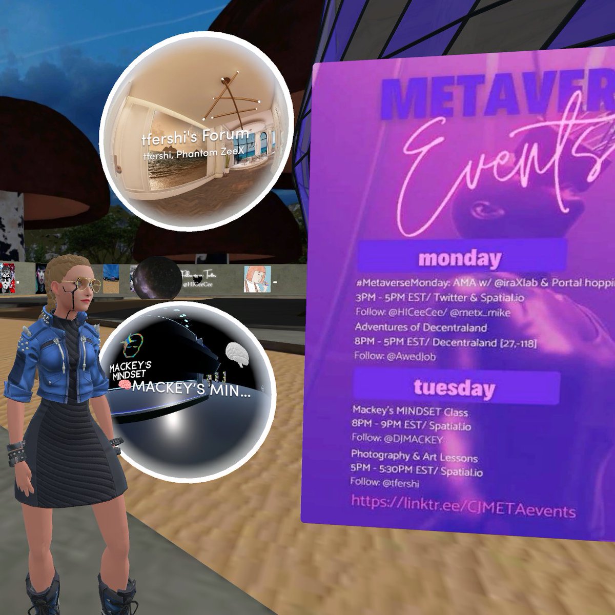 HICeeCee's tweet photo. GM loves ๐
Looking for enlightenment & education in the #Metaverse today? I got you!
@tfershi has a Photography & Art Lesson 5PM EST
@DJMACKEY is discussing LOVE, FORGIVENESS, TRUST with the #Mindsetters 8PM EST
Portals HERE๐
https://t.co/uIje328uEQ
#Spatiaxr #MetaQueen https://t.co/Xd3Cmtw4z9