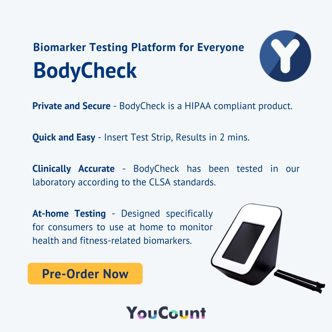 youcountinc's tweet photo. Pre-order BodyCheck from our website: https://t.co/mXnfynmdZm 

#YouCount #BodyCheck #keto #ketonetesting #ketones https://t.co/IvcRWfWHKL