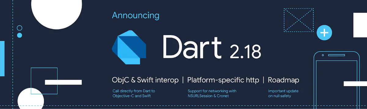 Image showing the Dart 2.18 release updates. 