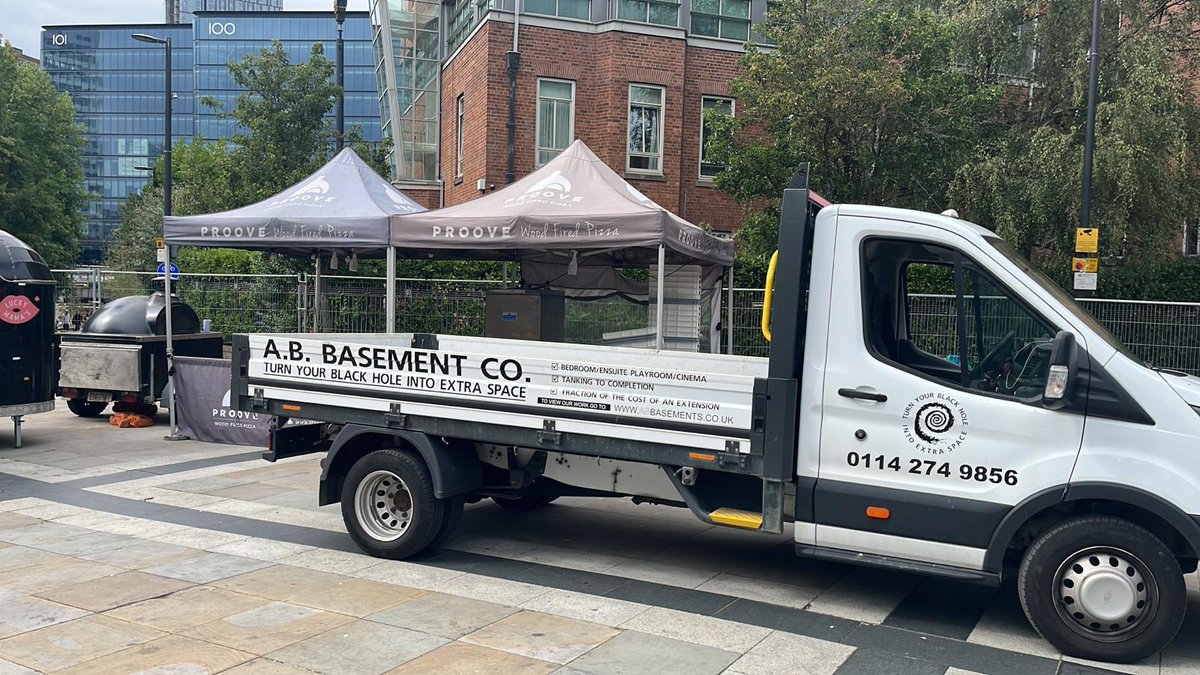 Huge thanks to AB Basements for lending us their van to pack up from Salvis Festa Italiana in Manchester this weekend after ours was stolen. 🙌