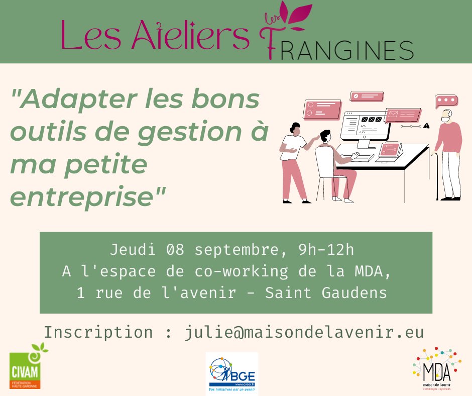 🤔📈Besoin d'adapter les bons outils de gestion à votre petite entreprise ?
➡️ L'atelier du 08 septembre de 9h à 12h est fait pour vous !
❓Pour en savoir plus, n'hésitez pas à nous contacter au 07 71 69 17 12 ou via facebook my.mtr.cool/xldhfeluvl