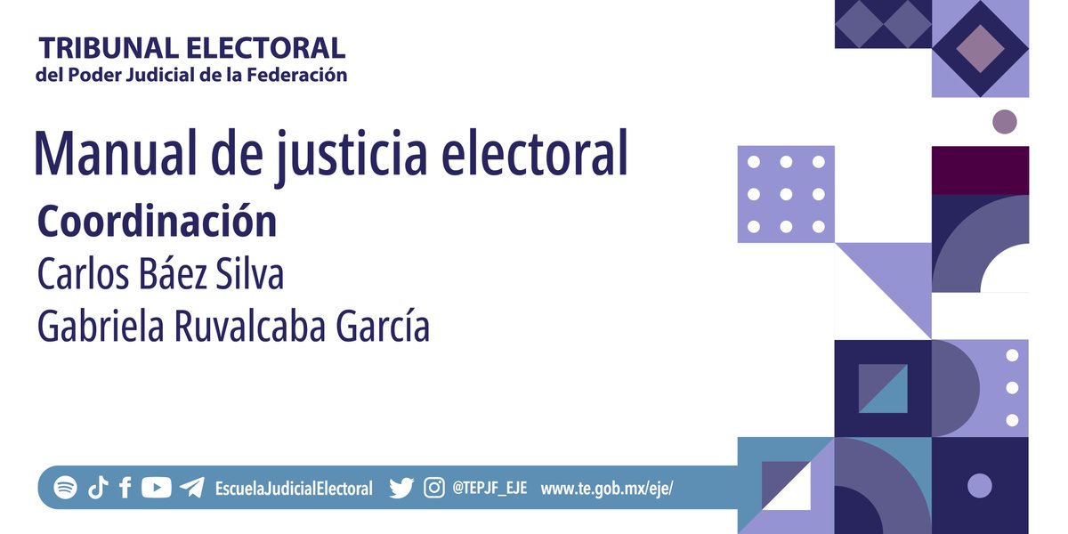 TEPJF_EJE's tweet photo. ¿Estudias #Derecho y quieres especializarte en #DerechoElectoral?

Una forma de aproximarte es a través de nuestro 𝑴𝒂𝒏𝒖𝒂𝒍 𝒅𝒆 #JusticiaElectoral 

📖 Consúltalo en https://t.co/DS5X76dXJU https://t.co/H6K509X638