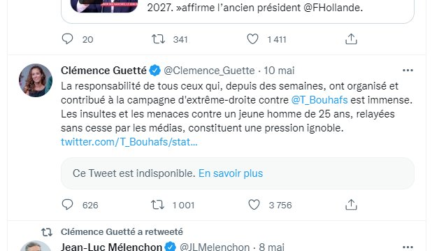 FredericLefevre's tweet photo. @franceinfo @Clemence_Guette Clémence Guette est nouvelle chez LFI, mais déjà une des pires. Elle soutenait, par exemple, Taha Bouhafs le 10 mai, en mentant sur les raisons de sa mise à l'écart, car connaissant la gravité des accusations VSS portées contre lui. https://t.co/deClhbysHZ