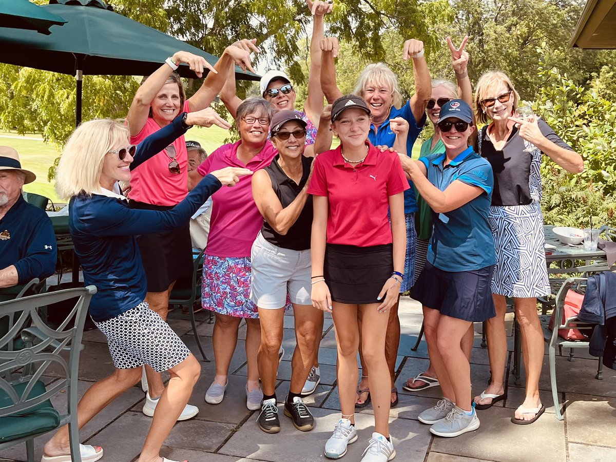 KenoshaCC's tweet photo. 🚨 Albatross Alert 🚨 Congratulations to Camille DeLost on her Albatross on Hole 15! At age 13, she might be one of the youngest girls to do so in tournament play! #kenoshacc #wigolf #wsga https://t.co/7lq01eUYle