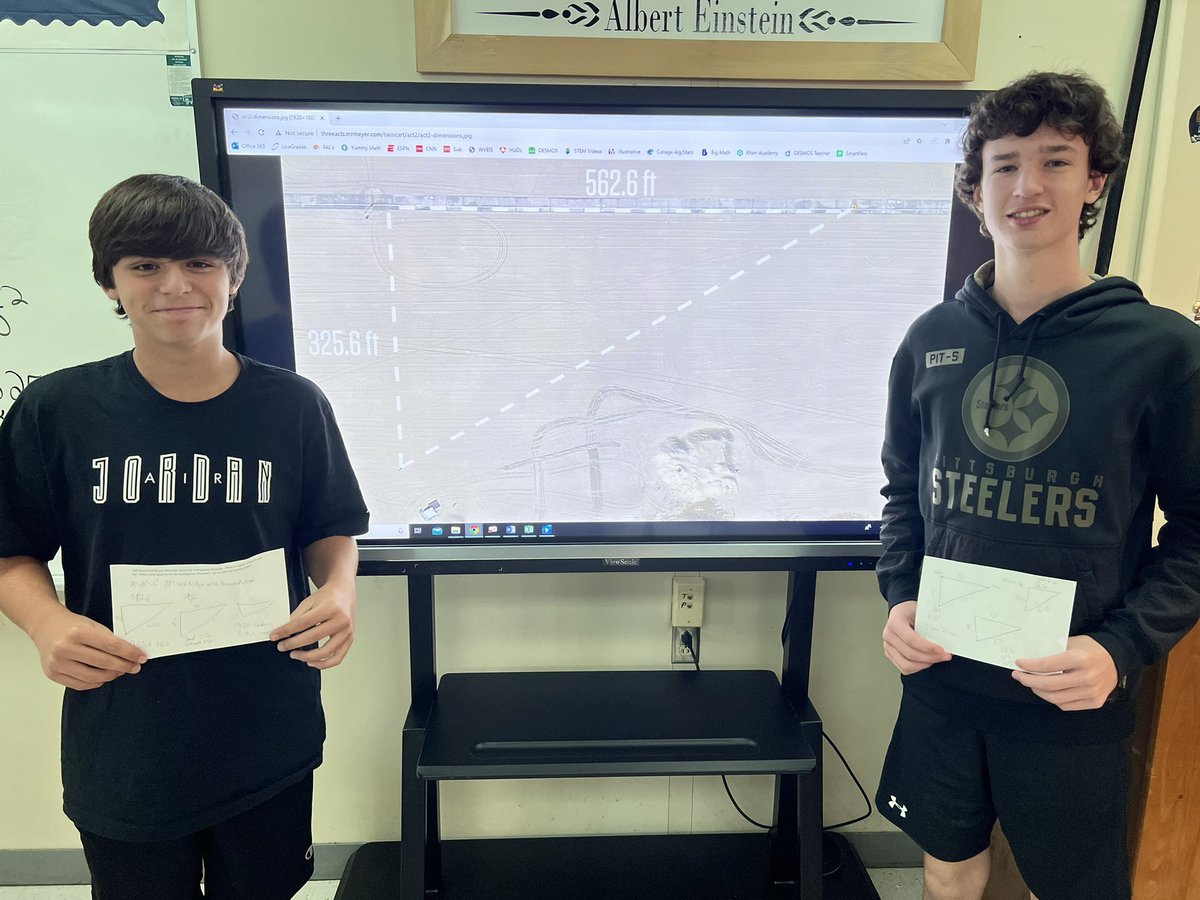 wetzelcs's tweet photo. Algebra 1 students at Magnolia finished up Week 1 by reviewing the Pythagorean Theorem and understanding rates to problem solve by completing Dan Meyer's 3-Act Math activity "Taco Cart".
Challenge Winners - Taco Cart
https://t.co/Mj5zJIlqke
#3ActMath #usingourbrains #Wetzelcs https://t.co/qa5GLX6ikk