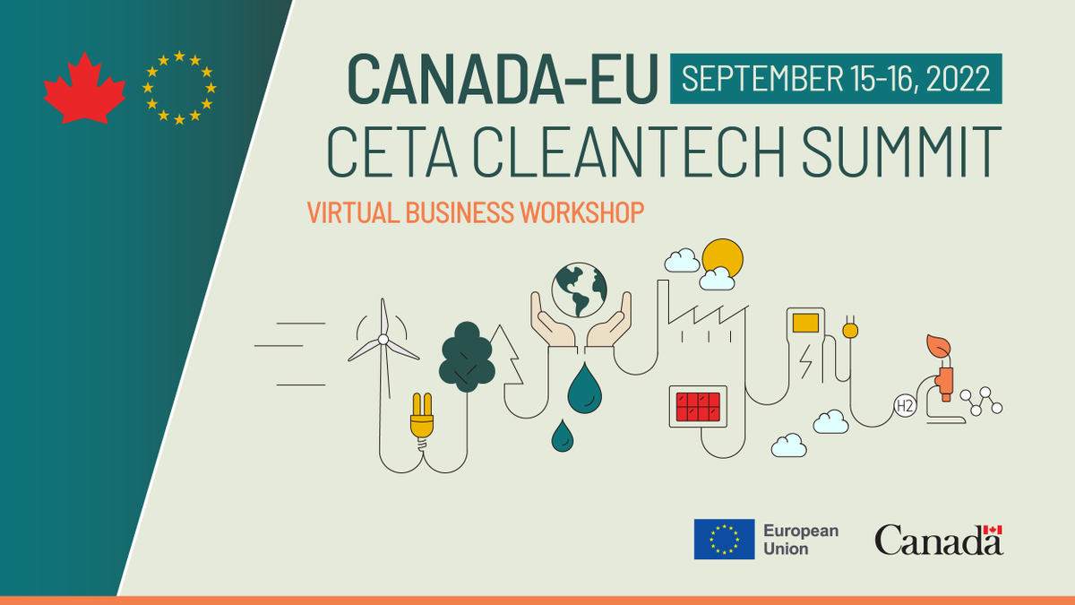 📢Register today for the 🇨🇦🇪🇺 #CETACleantechSummit
Business Workshop on Sept 15 &amp; 16. 

Join us to learn more about leveraging #CETA to reach your #Cleantech #EnergyTransition &amp; #ClimateGoals! 

👉forum.globeseries.com/event/0083787f…