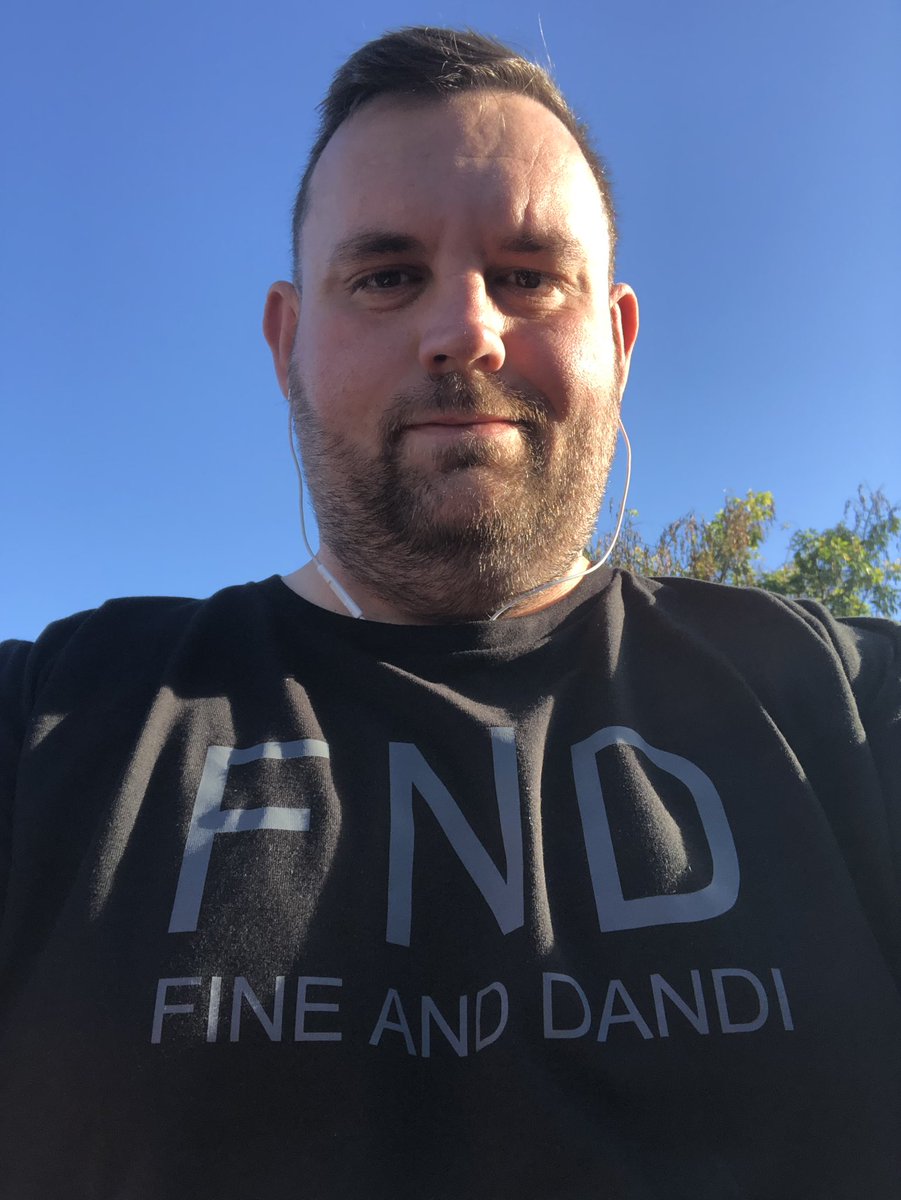 Bully_HVFC's tweet image. 100 mile in Aug COMPLETE!
Needed 0.75 miles to reach 100; went on one of my favoured local walks and notched 5 miles.
104.25 done, still 1 day remaining…
Proud to sport my new @FineDandi T-shirt for tonight’s completion walk.
My donation link: gofund.me/e37a2cd7
