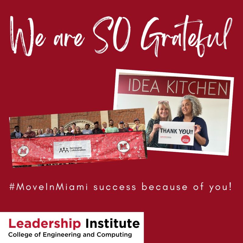 Thank you so much to those who supported <a href="/MUEngLdrInst/">Lilly Leadership Institute</a> during #MoveInMiami! Your contributions mean so much and I am so grateful to be a part of such a wonderful, enlightening program. 🤩 #MiamiUniversity