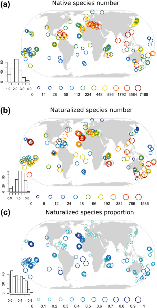 BioGeoMacro's tweet photo. New lab paper led by @BachWilhelmine out now in @EcographyJourna:
Phylogenetic composition of native island floras influences naturalized alien species richness
https://t.co/2A5BwArtOz
featuring #GloNAF @Weigelt_P @DylanJCraven @sMarten_Winter @BioGeoKreft  and many more https://t.co/aN0sW3EV2i