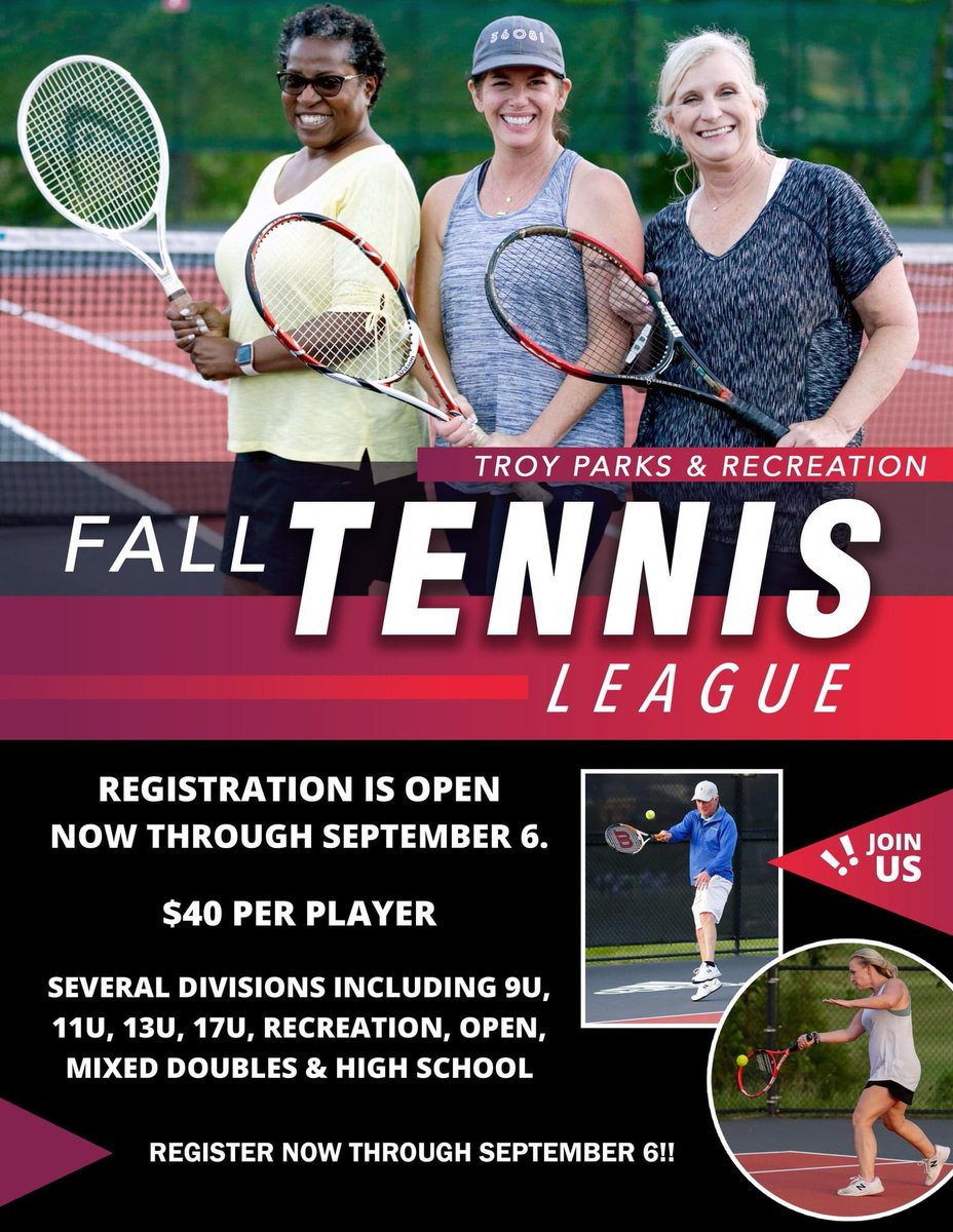 troyrecreation's tweet photo. Registration is now available! Check out our Facebook post for the website to sign up!! https://t.co/SuQuighhQD