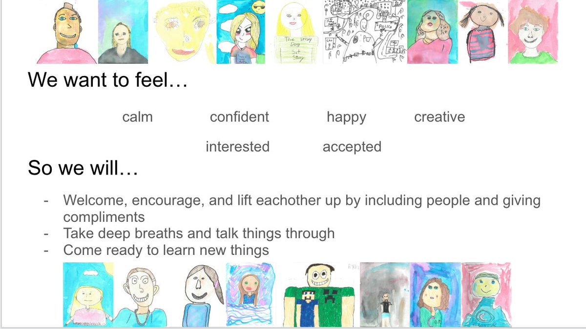 Today my class completed our class charter, which is adorned with student self portraits. <a href="/rulerapproach/">RULER</a> <a href="/YaleEmotion/">@YaleEmotion</a> <a href="/winnetka36/">Winnetka 36</a> <a href="/CrowIslandD36/">Crow Island Elementary School</a>