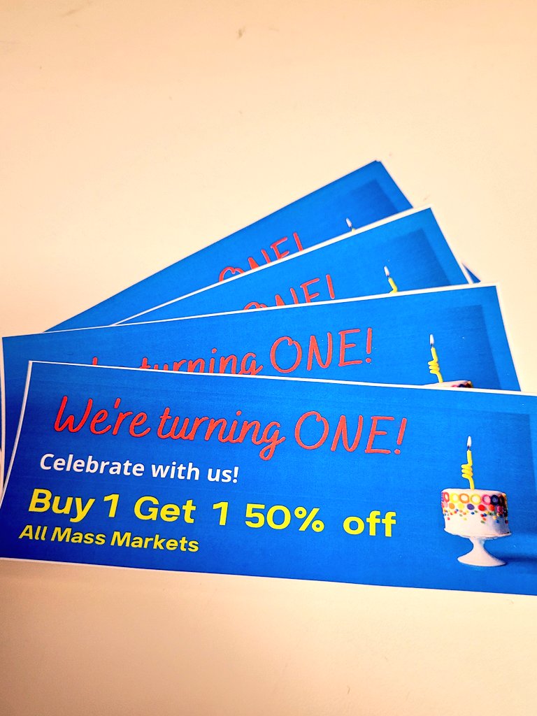 Come celebrate with us! Buy 1 Get 1 50% off all mass markets! Offer only good <a href="/bnarrowhead/">B&N Arrowhead</a>! Through Monday September 5th! #bnarrowhead #booksellerrecs #booksellers #readingisfun #happybirthdaytous