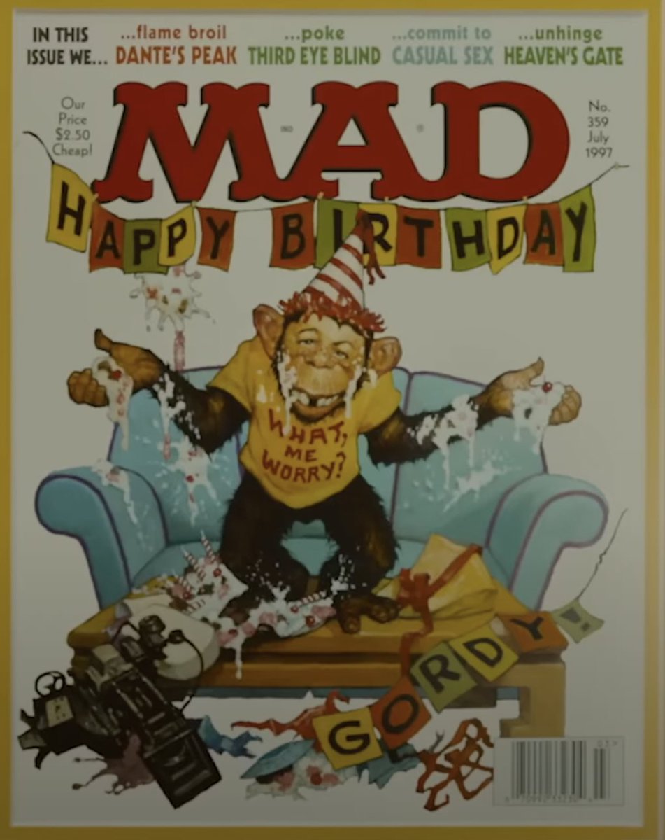 GTNLN78's tweet photo. La triste storia di Travis the Chimp che ha ispirato al regista Jordan Peele la scena "Happy Birthday Gordy!" nel film NOPE
#TravisTheChimp 🐵
#JordanPeele 📽
#NopeFilm
#MadMagazine
#RichardWillisms ✏️ #HappyBirthdayGordy 🐵 #GordysHome
#BadTaste
https://t.co/JKecs9xzDH https://t.co/m5wuOEoEKA