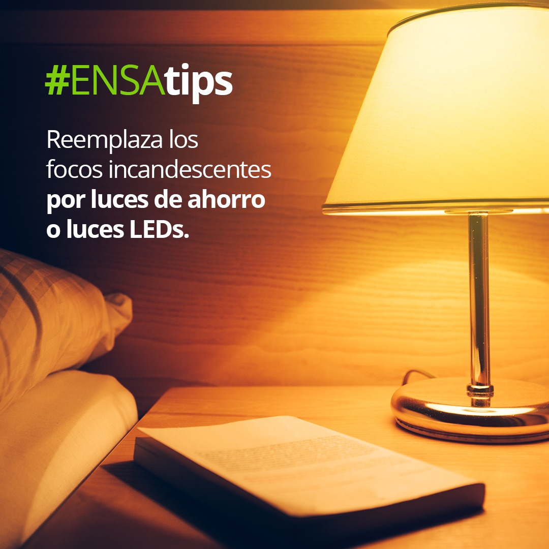 ENSApanama's tweet photo. #ENSATips
Los focos LED consumen menos que los focos convencionales y tienen un promedio de vida más largo. Haz más eficiente tu consumo de energía. https://t.co/GiaFSBx3xG