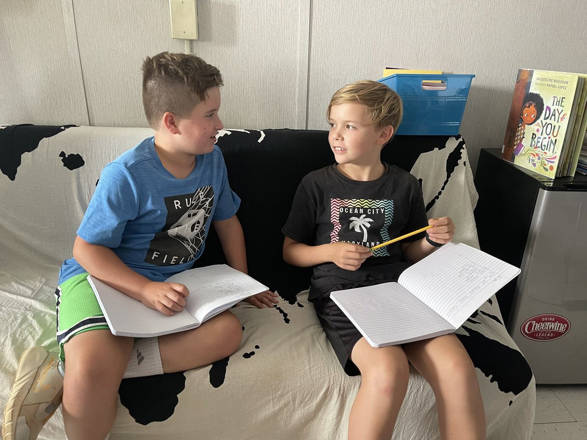 Discussing with a classmate before writing is a winning strategy! <a href="/WakefieldForest/">Wakefield Forest ES</a>