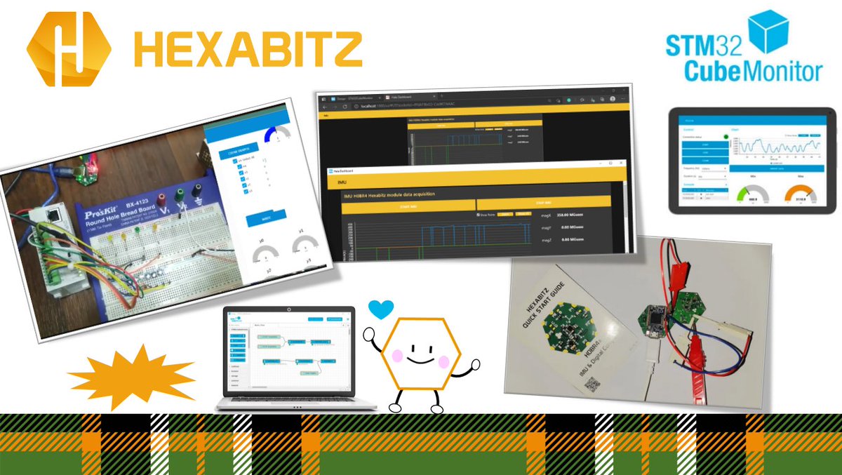 HexabitzInc's tweet image. This is a series of article explain how to build GUI using #STM32CubeMonitor (Activate Hexabitz built-in GUIs - Building from scratch) in order to ease using our modules 😊🔎 hexabitz.com/docs/how-to/bu… @ST_World
#opensource #hardware #software #coding #edtech #STMicroelectronics