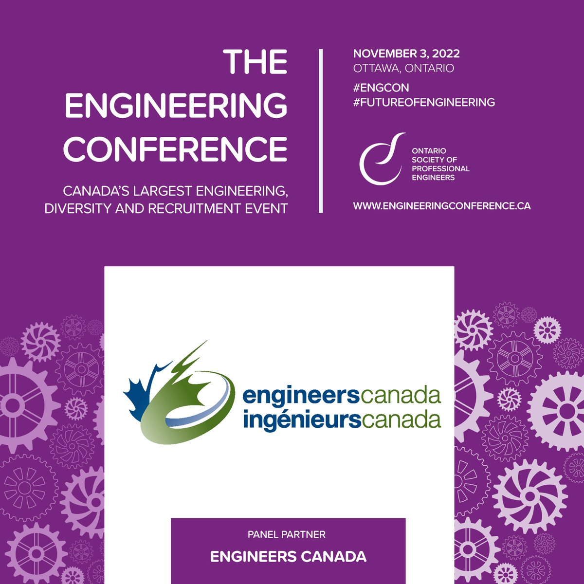 O_S_P_E's tweet photo. #OSPE is proud to announce @EngineersCanada as a Panel Partner for the 2022 #EngCon. We look forward to hosting an engaging #EDI panel discussion with their support.

Learn more: https://t.co/LYKD1HcYVN

#EngCon
#FutureofEngineering https://t.co/WAL87Y6sUo