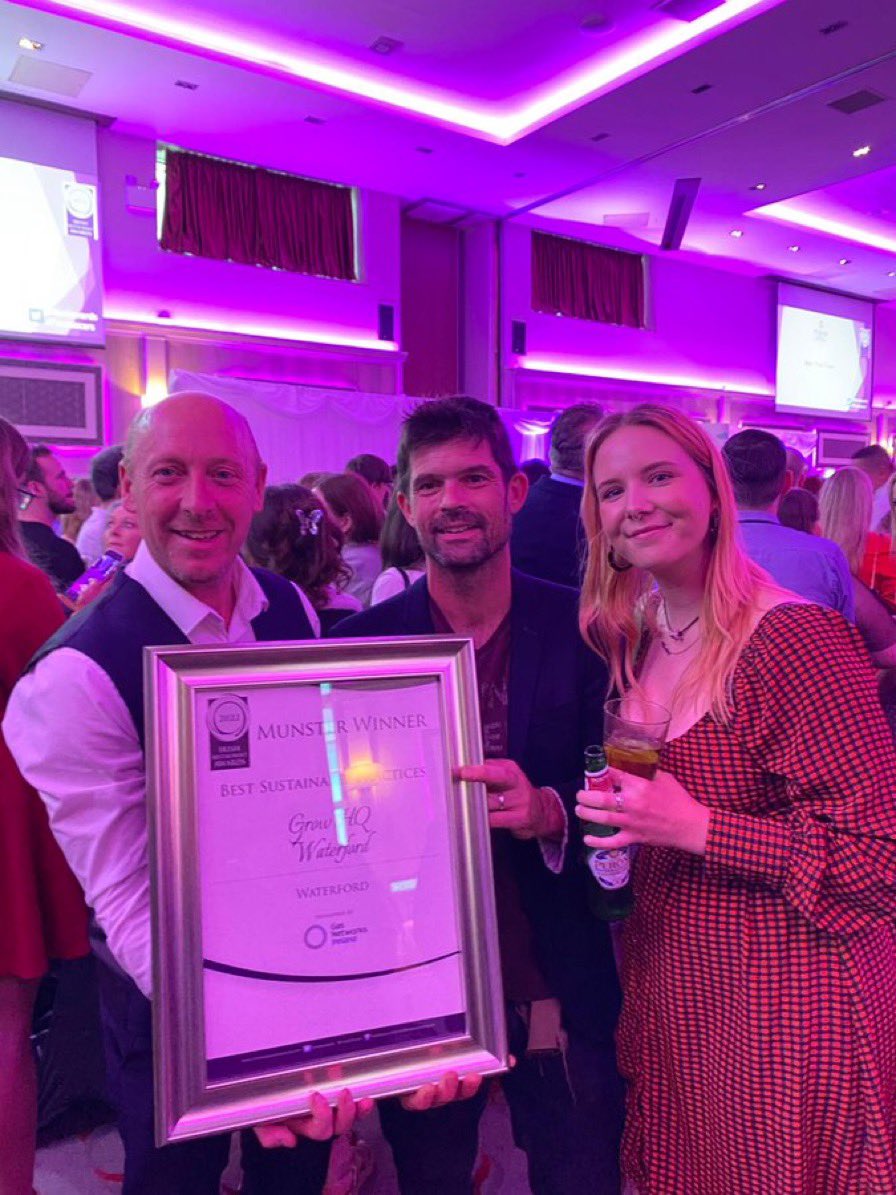 Congratulations to our winning team! <a href="/Grow_HQ/">GROW HQ</a> at the <a href="/RAI_ie/">Restaurants Association of Ireland</a> awards this evening! 👏🏻 🎉 

#foodoscars #sustainable