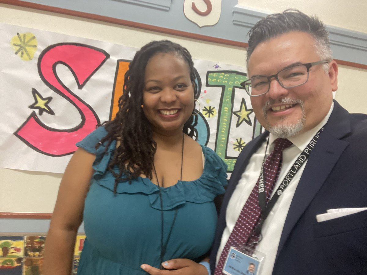 I just had to stop by to visit Principal Lathan, who leads the Sabin school community! 

I am so impressed with all of our talented school leaders <a href="/PPSConnect/">Portland Public Schools</a>. Thank you for being so clear about our focus on teaching &amp; learning, and our relentless pursuit of educational equity.