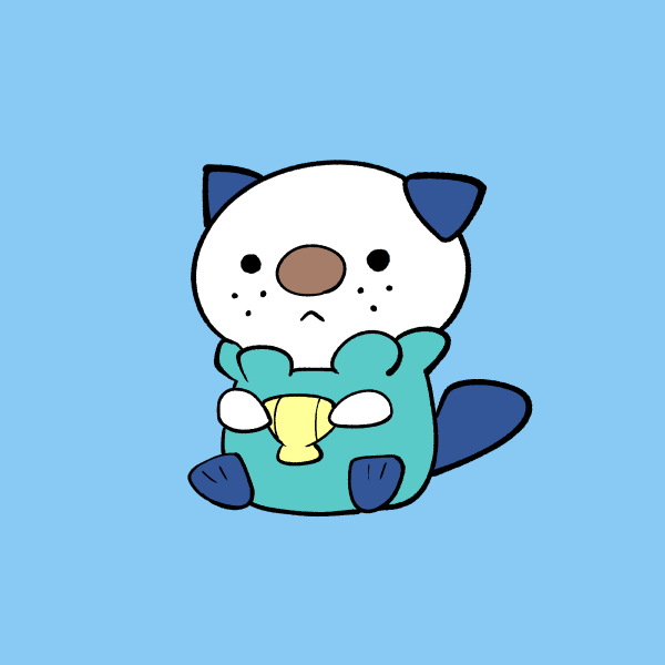 「oshawott simple background」Fan Art(Latest)