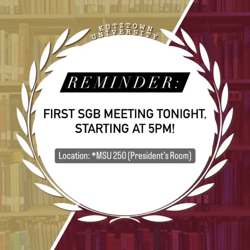 KUSGB's tweet photo. First SGB Meeting tonight at 5PM in MSU 250! https://t.co/lq043JGZjC
