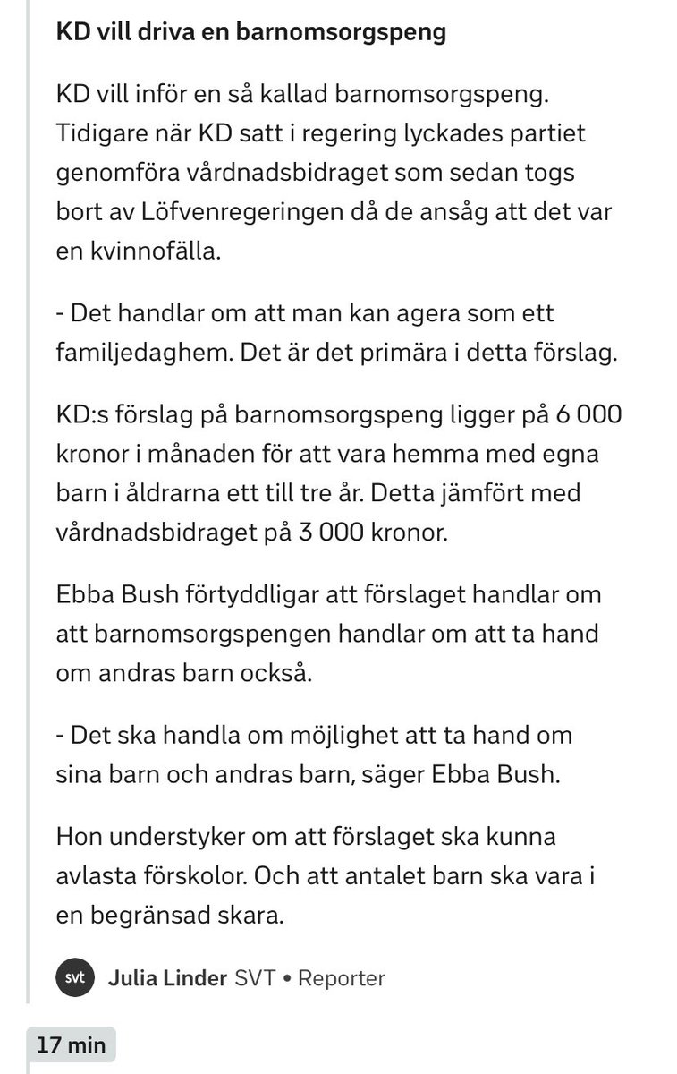 Då vill KD återigen lägga miljarder på att kvinnor ska stanna hemma med sina barn. Ett nytt vårdnadsbidrag i ny förpackning. Fortfarande lila värdelöst för jämställdheten.