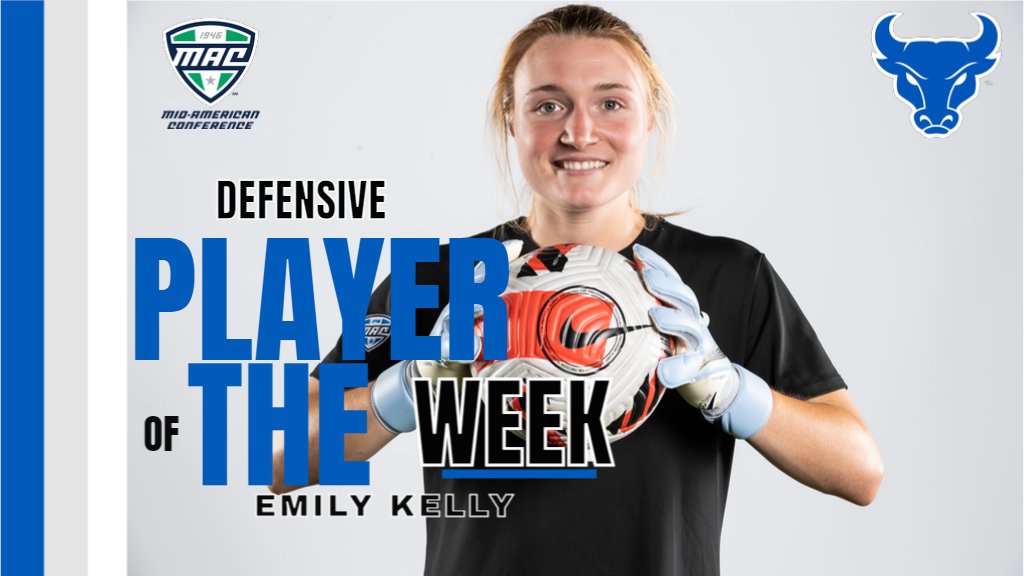Make that ✌ straight <a href="/MACSports/">MACtion</a> weekly honors for the Bulls!

Congrats to <a href="/emilykelly1320/">Emily Kelly</a> on being named Defensive Player of the Week! 

🔗 ubbulls.com/news/2022/8/30…

#UBhornsUP | #WeAreOne | #CARE