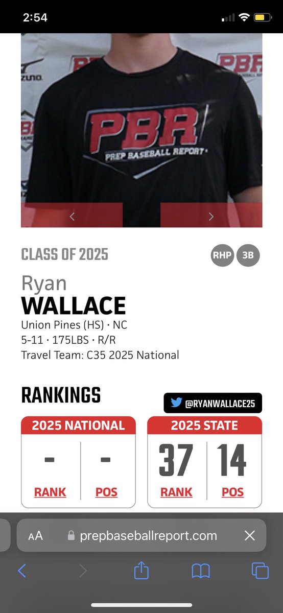 RyanWallace25's tweet photo. Thank you @PrepBaseballNC for the ranking! @UPHS_Baseball @C35Baseball @B_YoungPT https://t.co/pmAm5hhCok