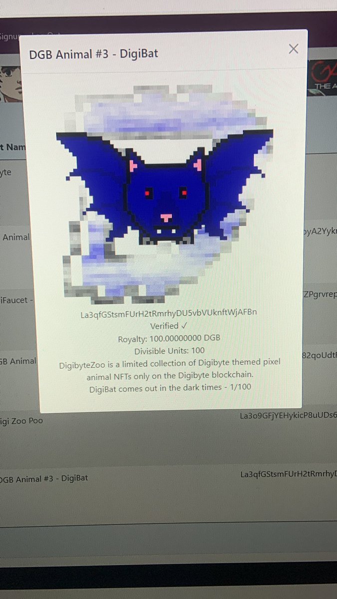 xixkilo's tweet photo. @DigibyteZoo just picked up #Digibee #Digibat also comes with #Digizoopoo lol. great work #DigiByte #DGB #DigiassetX everyone should pick one up to show some support, maybe we’ll see a Digiwhale and a Digibull eventually!! https://t.co/PkuSIGc2DT